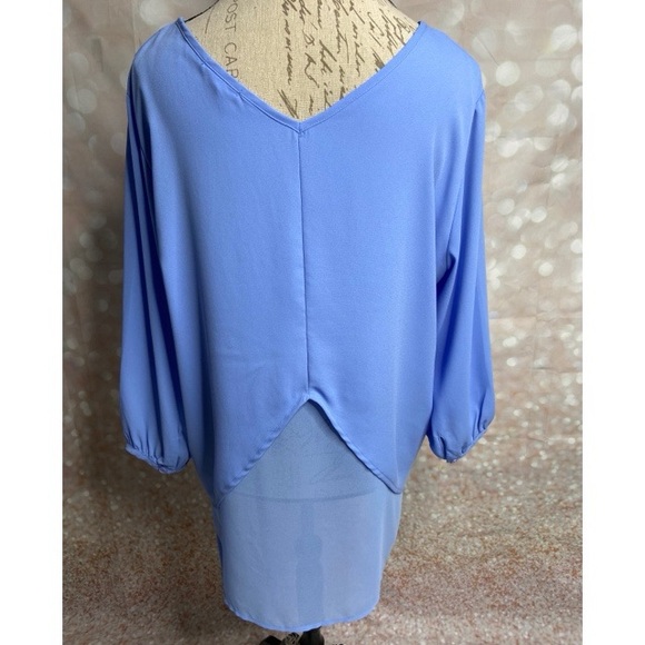 Pleione Women's Periwinkle Blue Blouse L - Picture 2 of 10